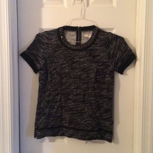 Madewell jeweled neckline top